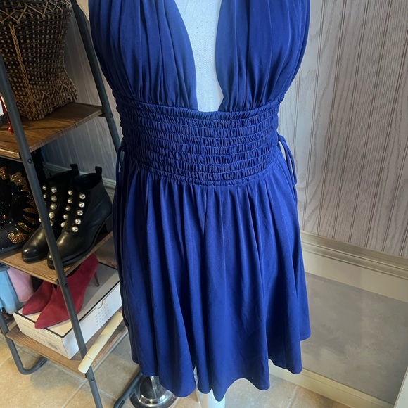 Express Royal Blue Backless Dress - Picture 5 of 8
